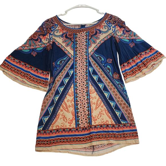 Flying Tomato Dresses & Skirts - Flying Tomato Womens Tunic Dress, 3/4 Bell Sleeve - S